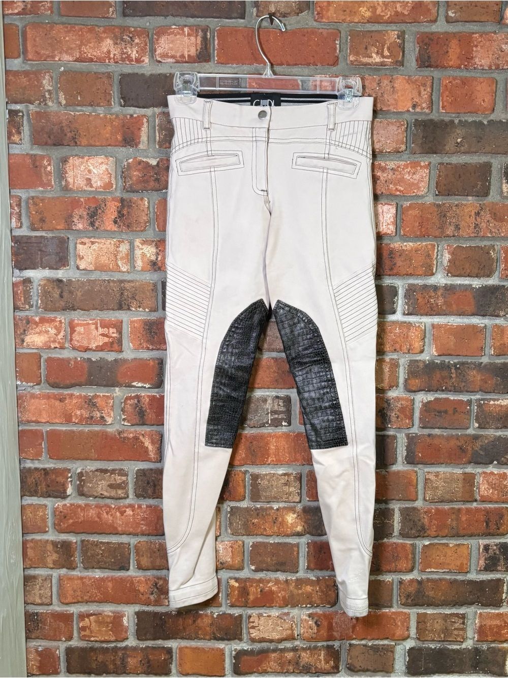 GhoDho womens pandora full seat moto equestrian riding breeches pants cream 24